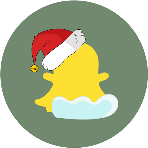 Social Media Christmas Theme - Snapchat (513x540), Png Download