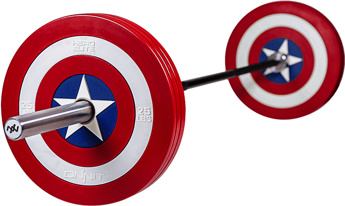 210lb Complete Set With Barbell - Marvel Kettlebell (735x1000), Png Download