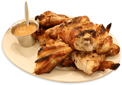 Charcoal Chicken - Chicken On A Plate Png (500x349), Png Download