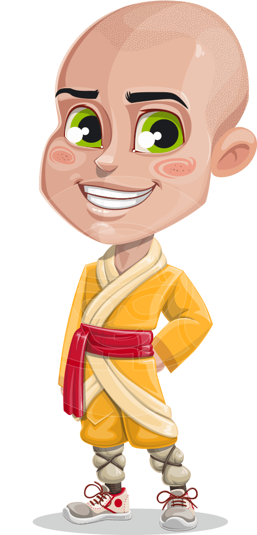 Boy Cartoon Character Kalsang - Monk Cartoon Png (957x1060), Png Download