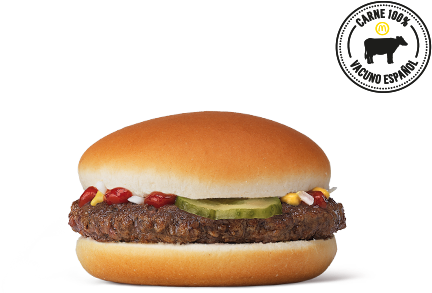 Hamburguesa - Hamburguesa 1 Euro Mcdonalds (477x360), Png Download