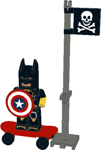 Batman - Flaga Piracka (1280x720), Png Download