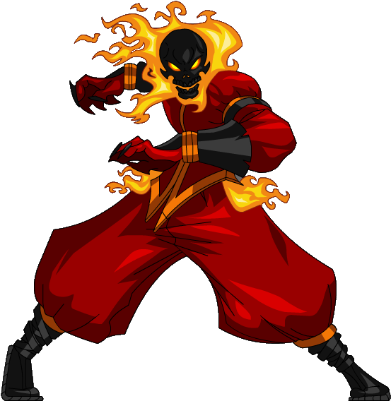View Samegoogleiqdbsaucenao Flaming Undead Monk , - Santa Goku (558x575), Png Download