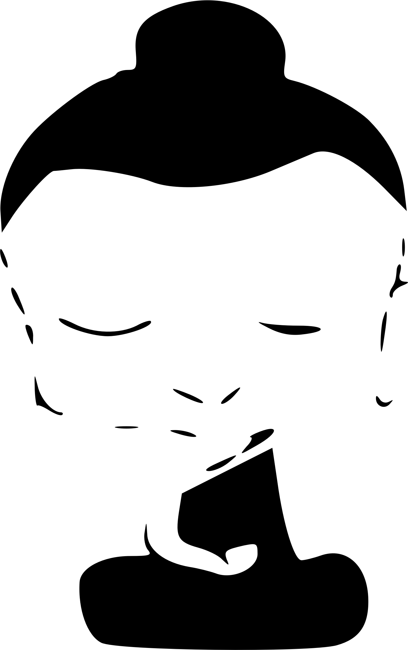 Big Image - Monk Black Png (1387x2210), Png Download