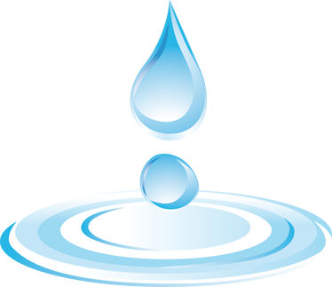 Water Droplets - Dibujo Png Gotas De Agua (374x323), Png Download