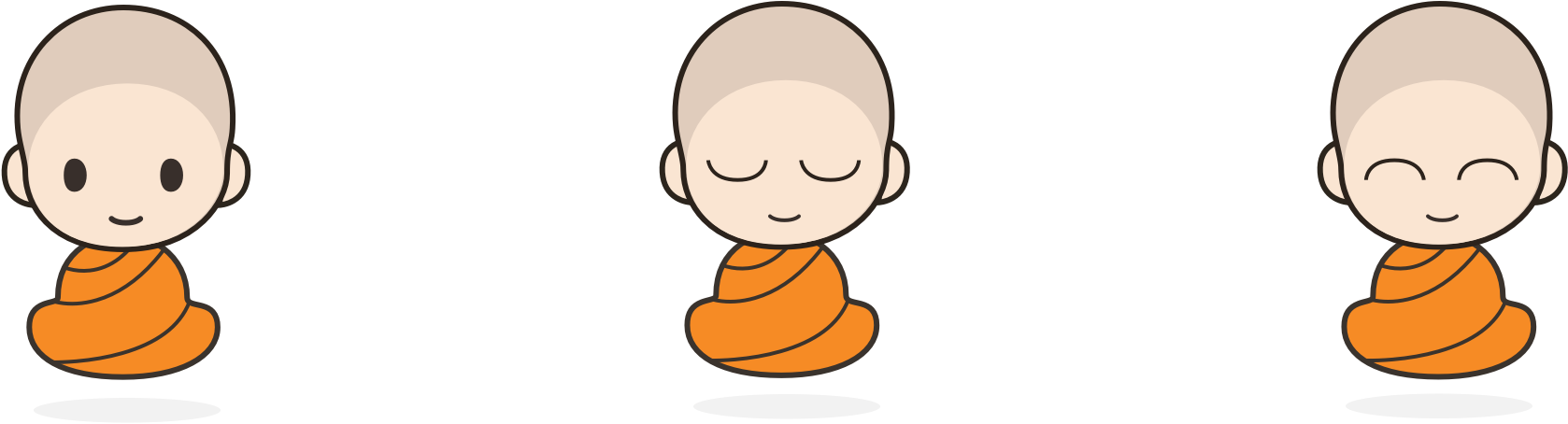 Monks-leanometry - Cartoon (1678x454), Png Download