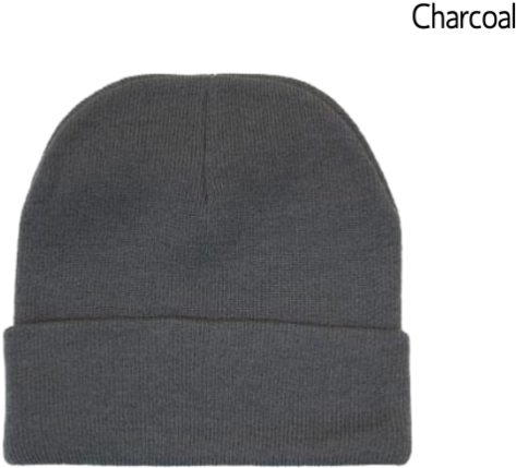 Toque Acrylic Beanie 02 4243 000 Charcoal - Knit Cap (640x552), Png Download
