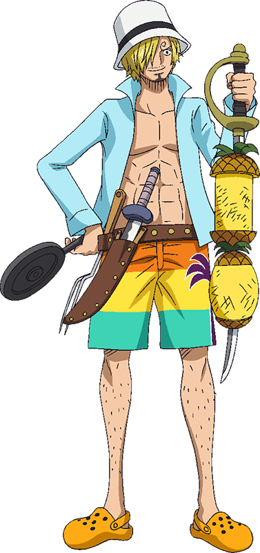 Sanji Film Gold Sunbathing Outfit - Sanji One Piece Gold (377x800), Png Download