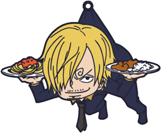 Rubber Sanji Keychain - Key Chains Pinched One Piece Sanji (japan Import) (600x600), Png Download