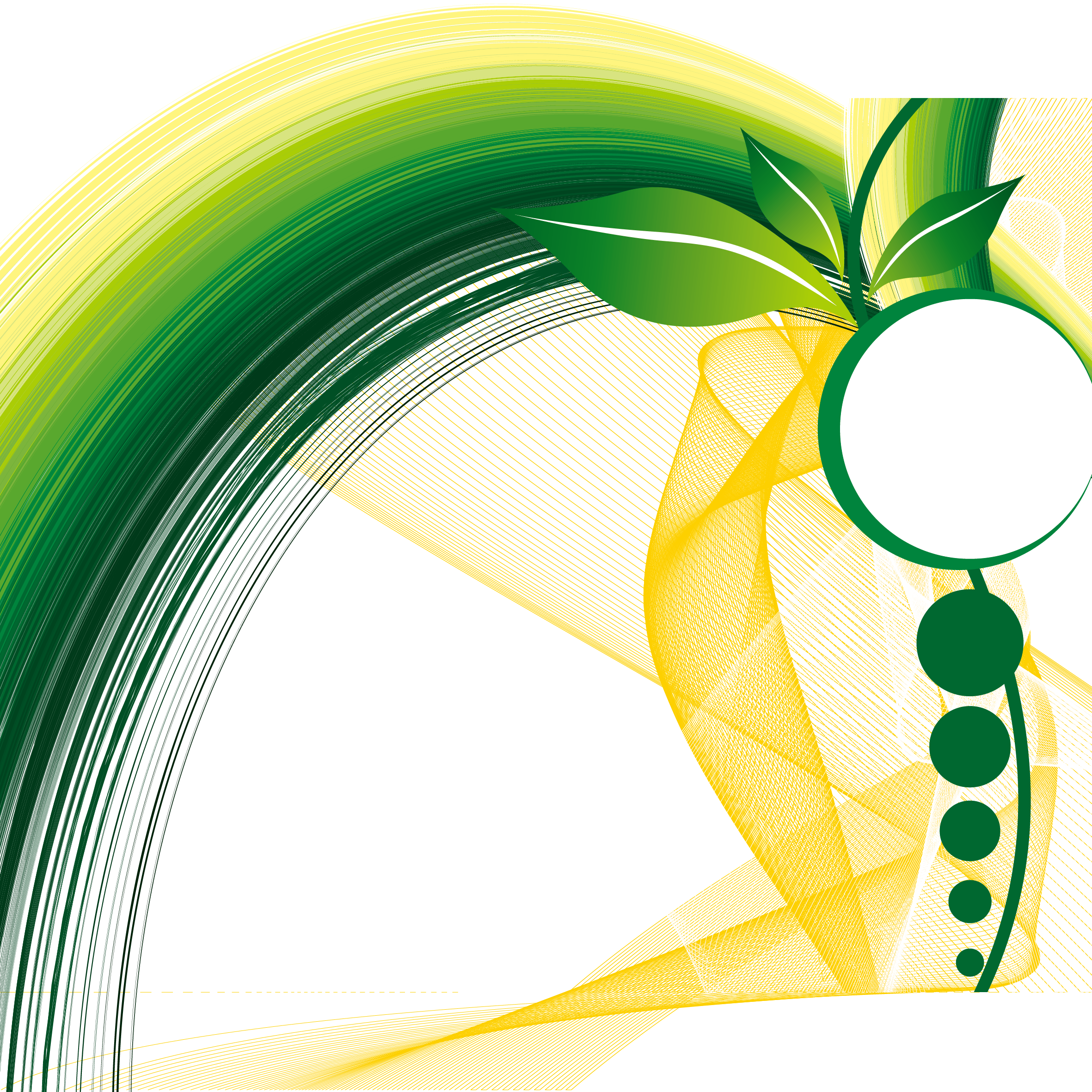 Full Of Spring Leaf Background Material Transprent - Green Design Background Vector (2362x2362), Png Download