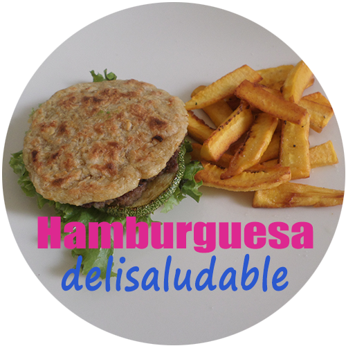 Hamburguesa Delisaludable - Hamburger (500x500), Png Download