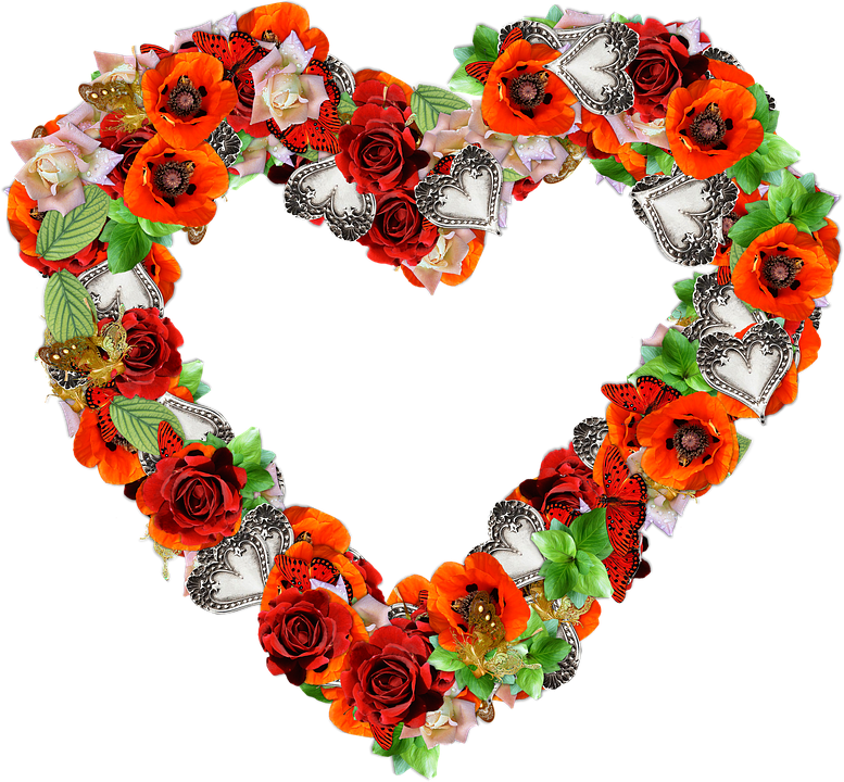 Clipart Library Stock Free Clipart Hearts And Flowers - Flowers Png (777x720), Png Download