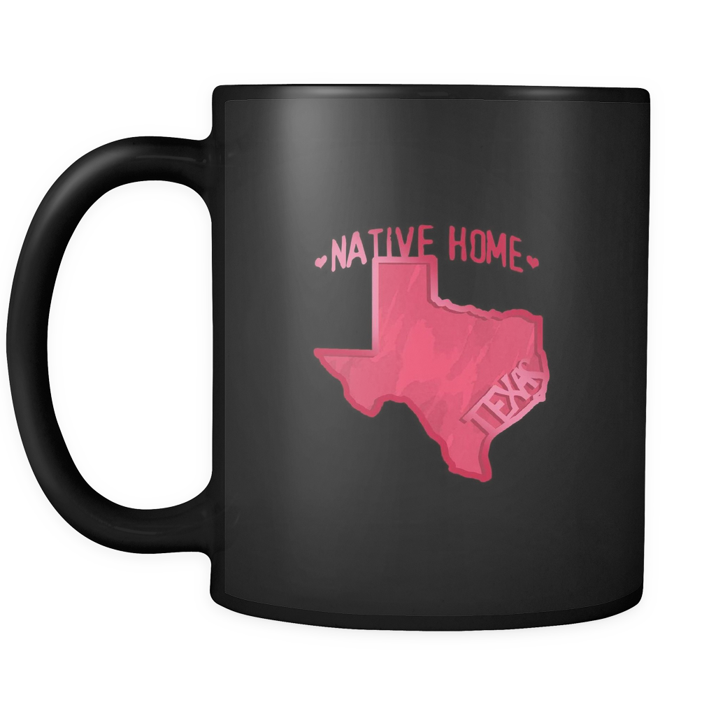 Love Texas State Native Home Map Outline Black 11oz - King In The North Mug (1024x1024), Png Download