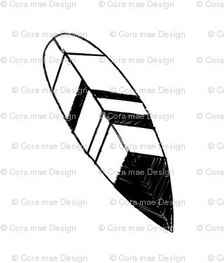 Black And White Feather Print - White Feather (329x400), Png Download