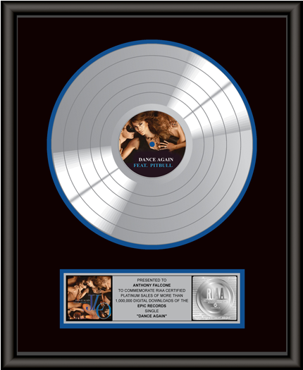 Platinum Record Award - Dance Again By Jennifer Lopez Feat. Pitbull Mp3 Download (930x524), Png Download