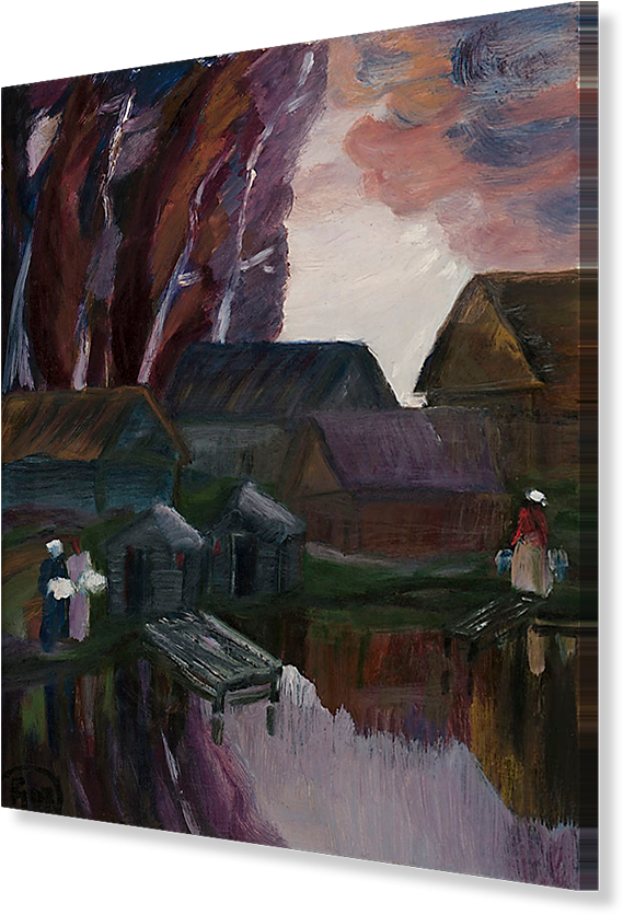 Evening At The Baths, Artist Gelya Pisareva - Evening (600x867), Png Download