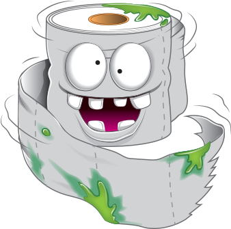 Rough Toilet Paper Artwork - Character (377x379), Png Download