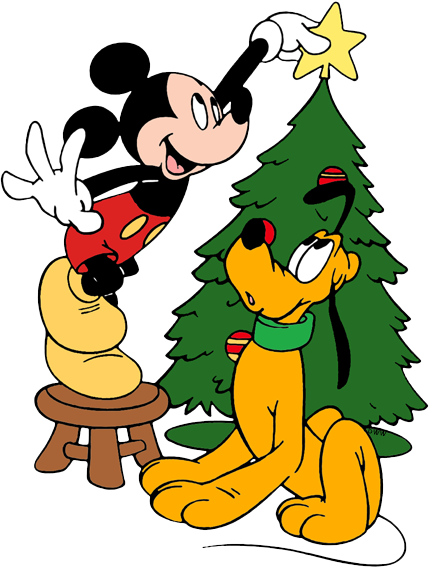 Vector Library Stock Clip Art Disney Galore Pluto Tree - Mickey Mouse (430x568), Png Download