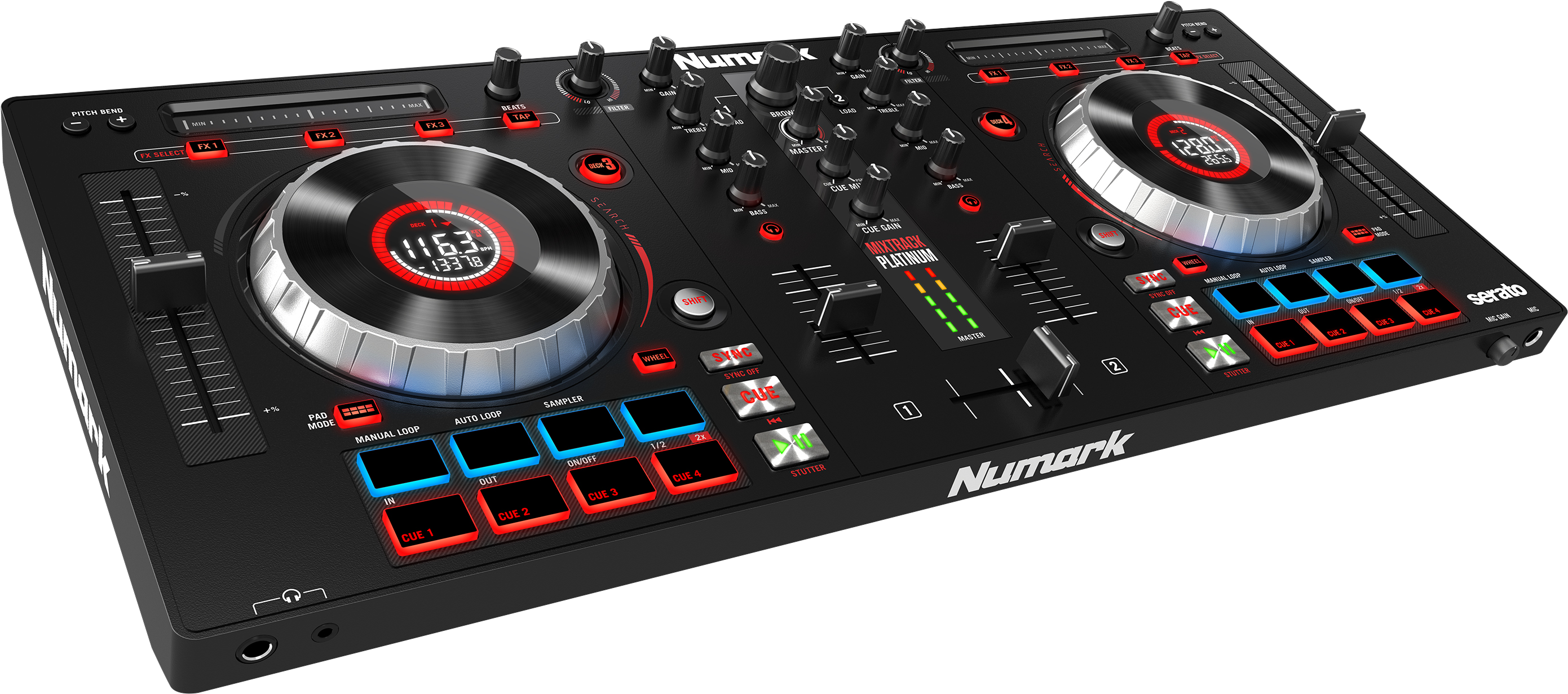 Numark Mixtrack Platinum Dj Controller (3000x2400), Png Download