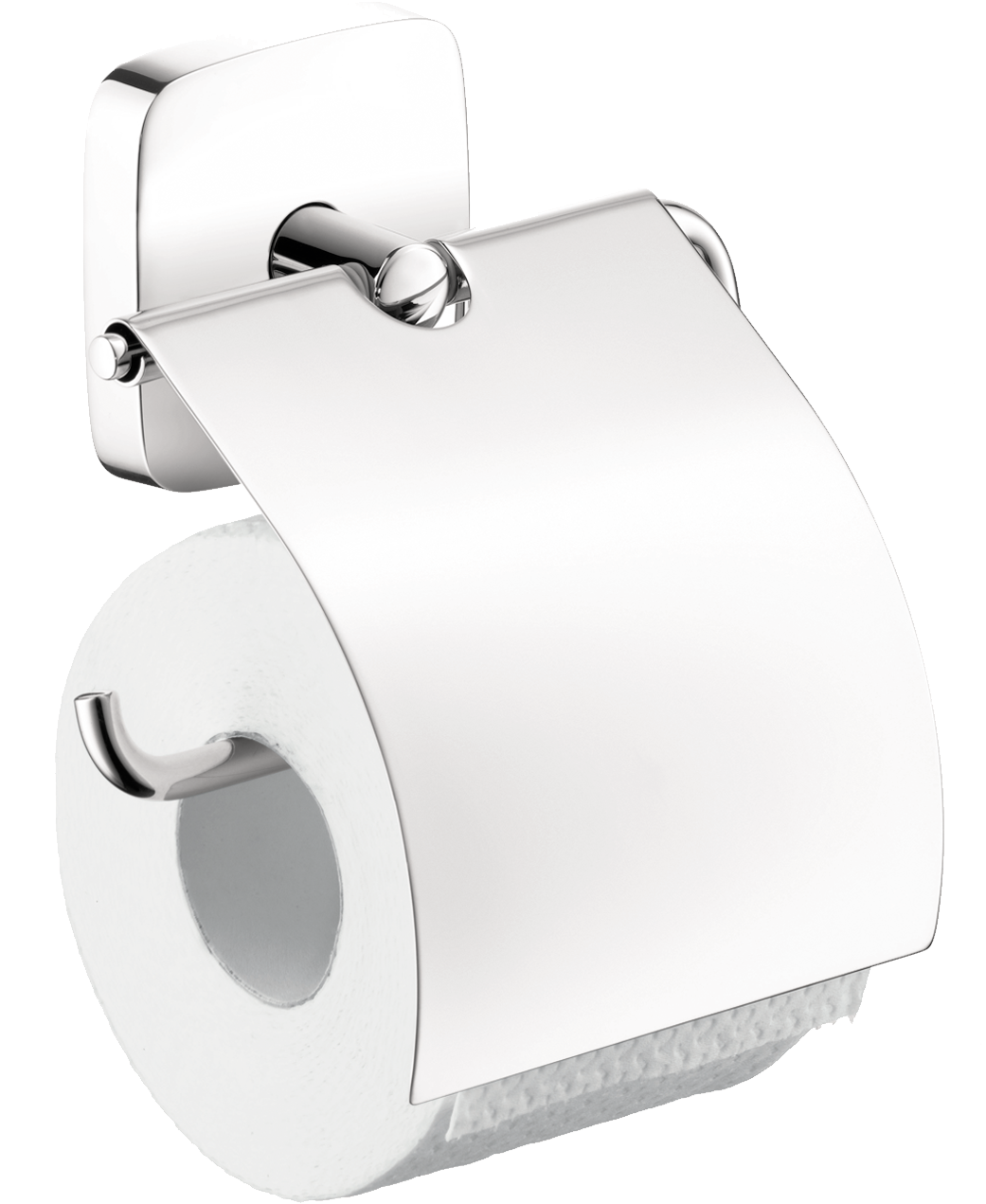Puravida Toilet Paper Holder With Cover - Hansgrohe 41508000 (1041x1271), Png Download