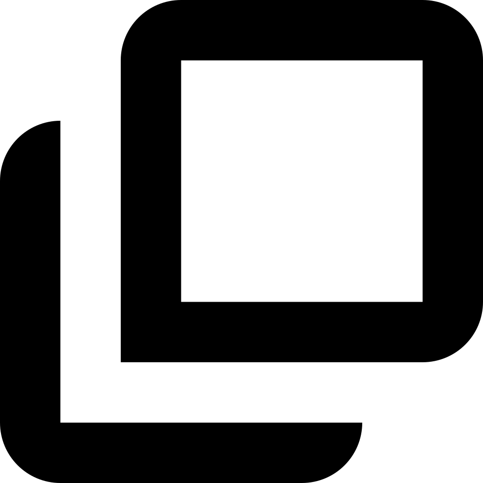 Square Outline Symbol - Popup Icon Svg (980x980), Png Download