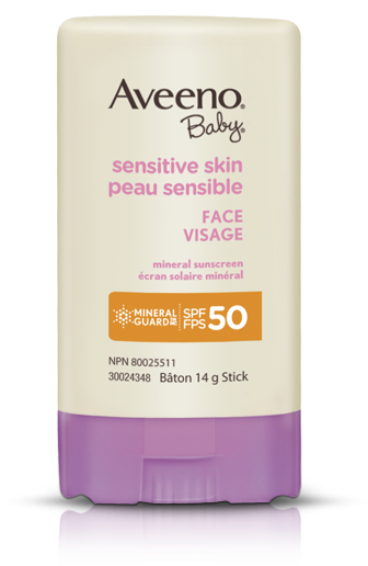 Aveeno® Baby® Sensitive Skin Face Sun Stick Spf - Aveeno Baby Face Cream (450x585), Png Download