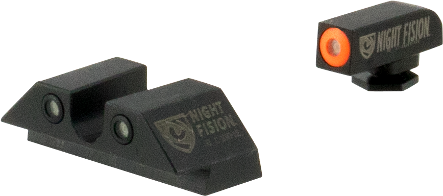 Night Fision Glk00307ogwg Night Sight Set Square Front/u-notch - Rubber Stamp (900x406), Png Download