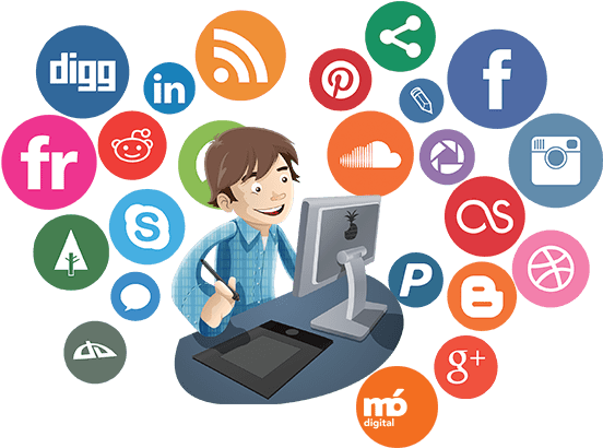 Gerenciamento Social - Imagens De Redes Sociais (600x513), Png Download