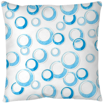 Seamless Blue Circles Pattern - Watercolor Painting (400x400), Png Download
