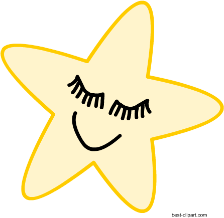 Sleeping Star Free Clip Art - Clip Art (450x450), Png Download