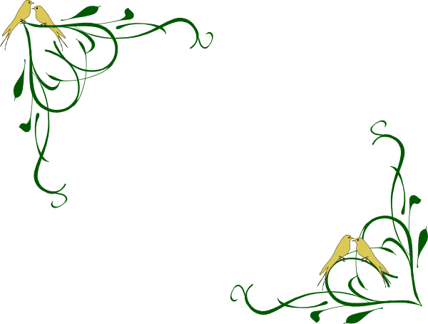How To Set Use Love Birds In The Corners Svg Vector (600x454), Png Download