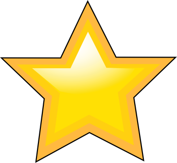 Gold Star Blank 01 Blanks Shapes Star Gold Star Blank - Estrella Clipart (364x337), Png Download