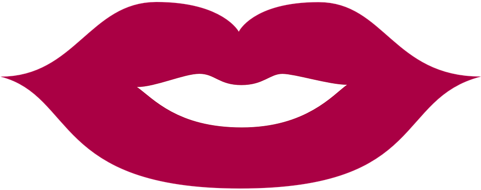 Lips Kiss Woman Female Lipstick Glamour Ma - Pery Kreslene (680x340), Png Download