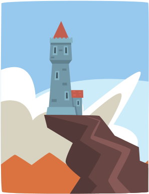 Svg Freeuse Library Little Castle On Top Of Icons By - Vector Graphics (550x550), Png Download