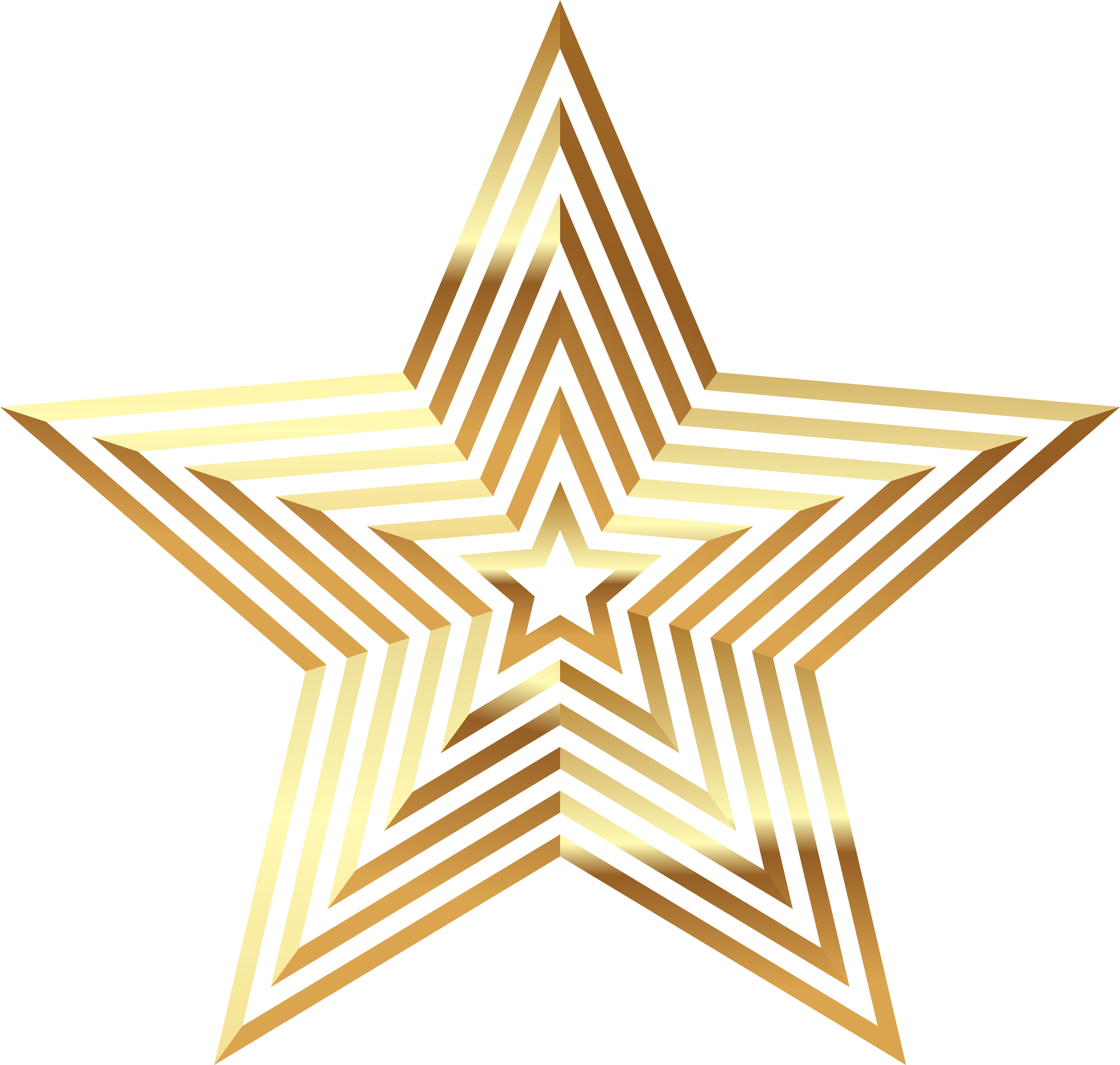 Golden Star Png (8000x7608), Png Download