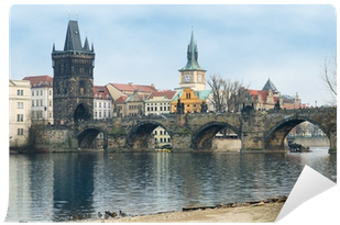 Charles Bridge And Old Clock Tower View, Czech Republic - Charles Bridge (400x400), Png Download