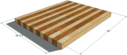 This Plan Will Give You An Oversized Cutting Board - Cutting Board Plans (550x288), Png Download