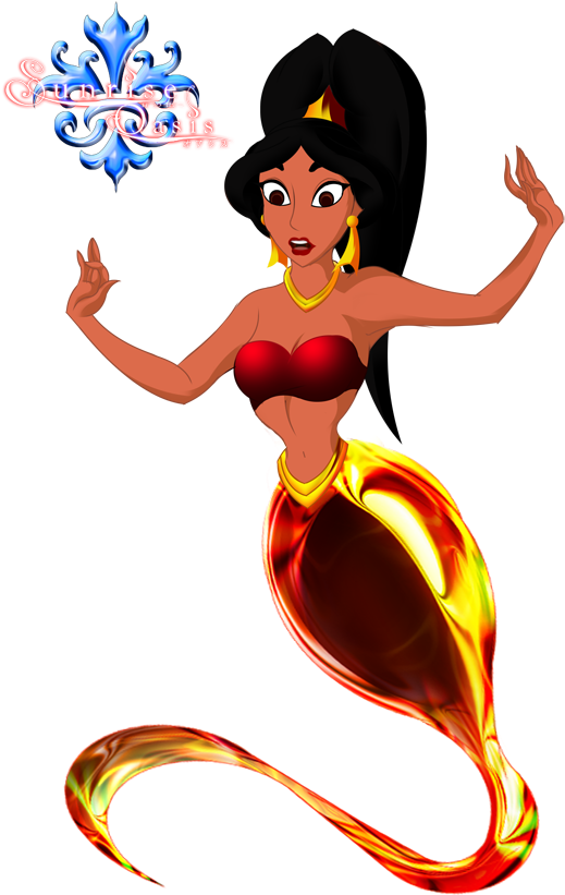 Genie Lamp Clipart Jasmine - Genie Jasmine (559x862), Png Download