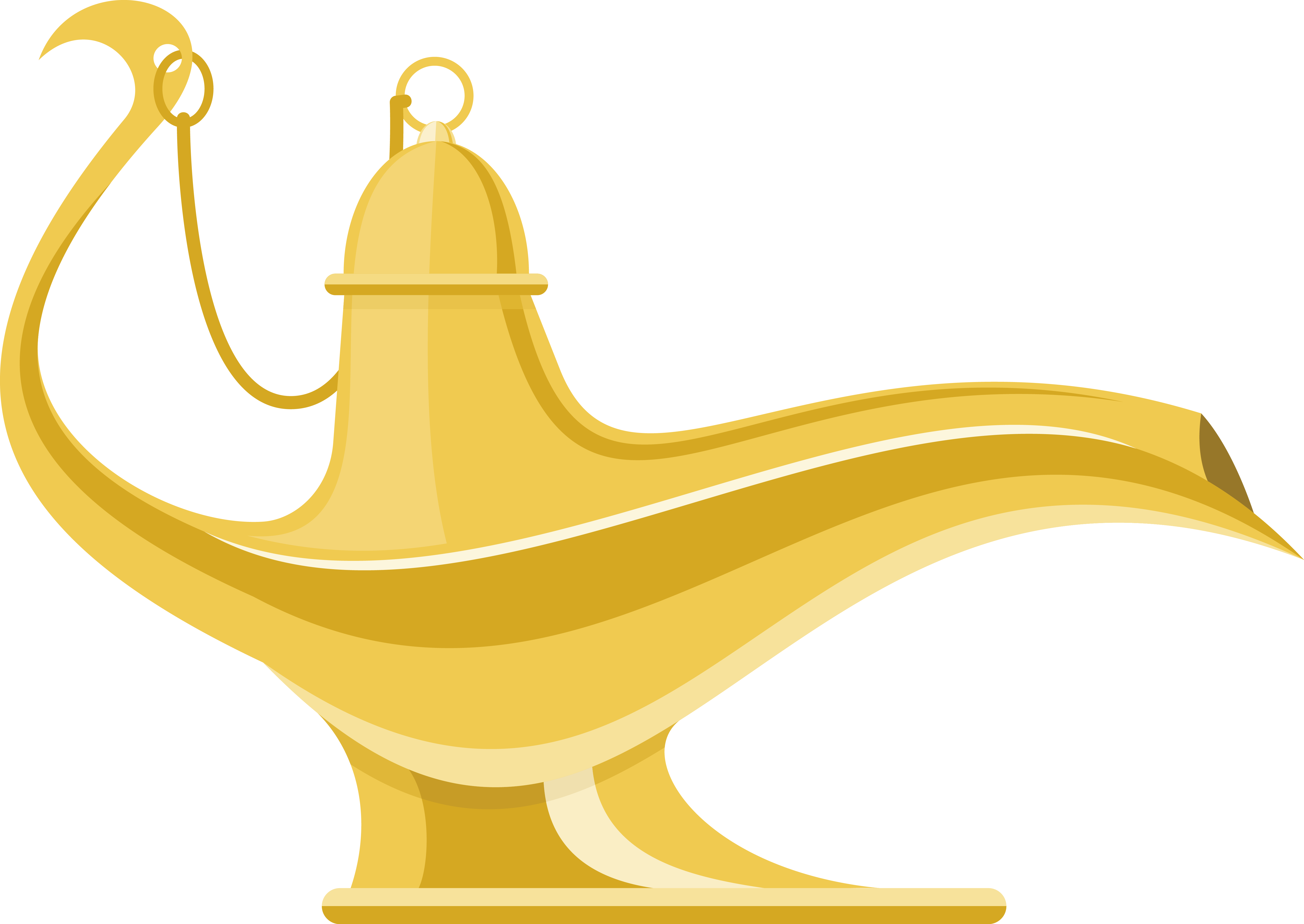 Genie Aladdin - Aladdin Magic Lamp Png (5454x3865), Png Download