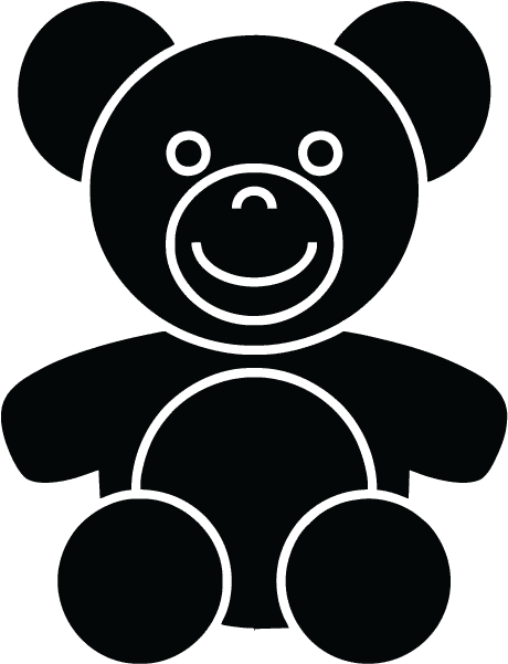 Download Teddy Bear くま イラスト 白黒 Png Image With No Background Pngkey Com