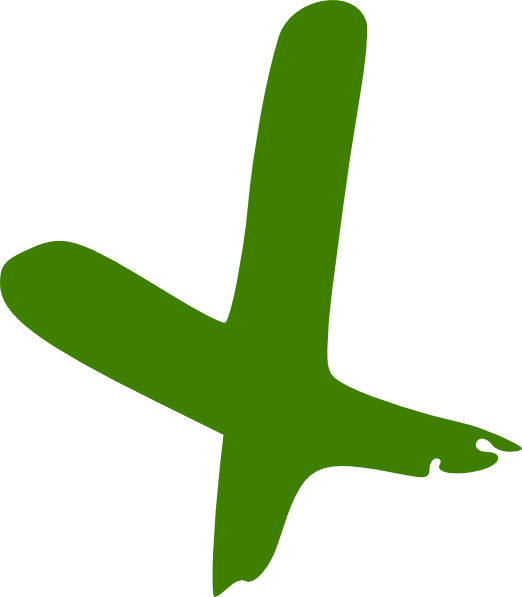 Green Cross Clip Art At Clker - Green Cross Out Png (522x597), Png Download