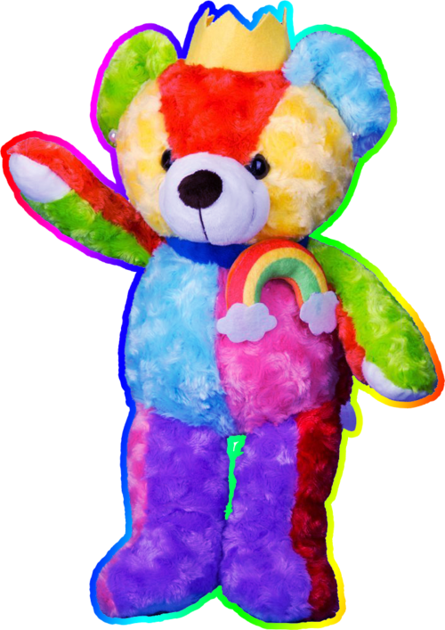 Bear, Png, And Colorful Image - Vobell Plush Rainbow King Teddy Bear 13inch (500x707), Png Download