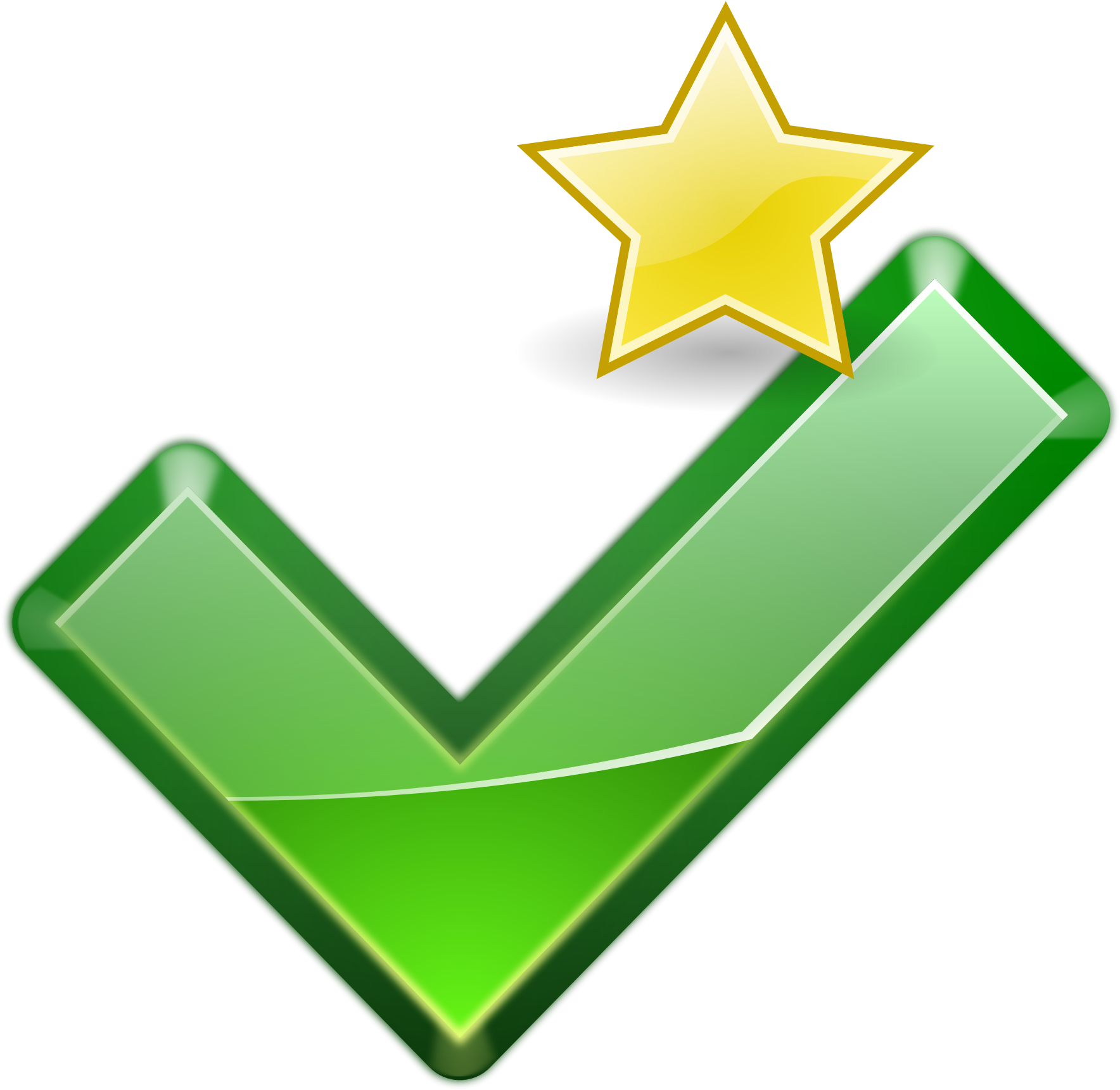 Open - Star With Check Icon (2000x2000), Png Download