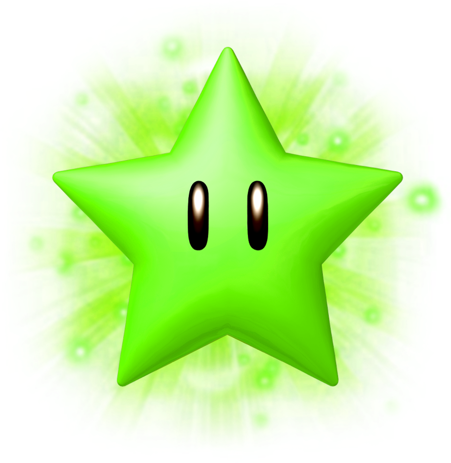 Greenstarsme - Super Mario Character Star (1024x1024), Png Download