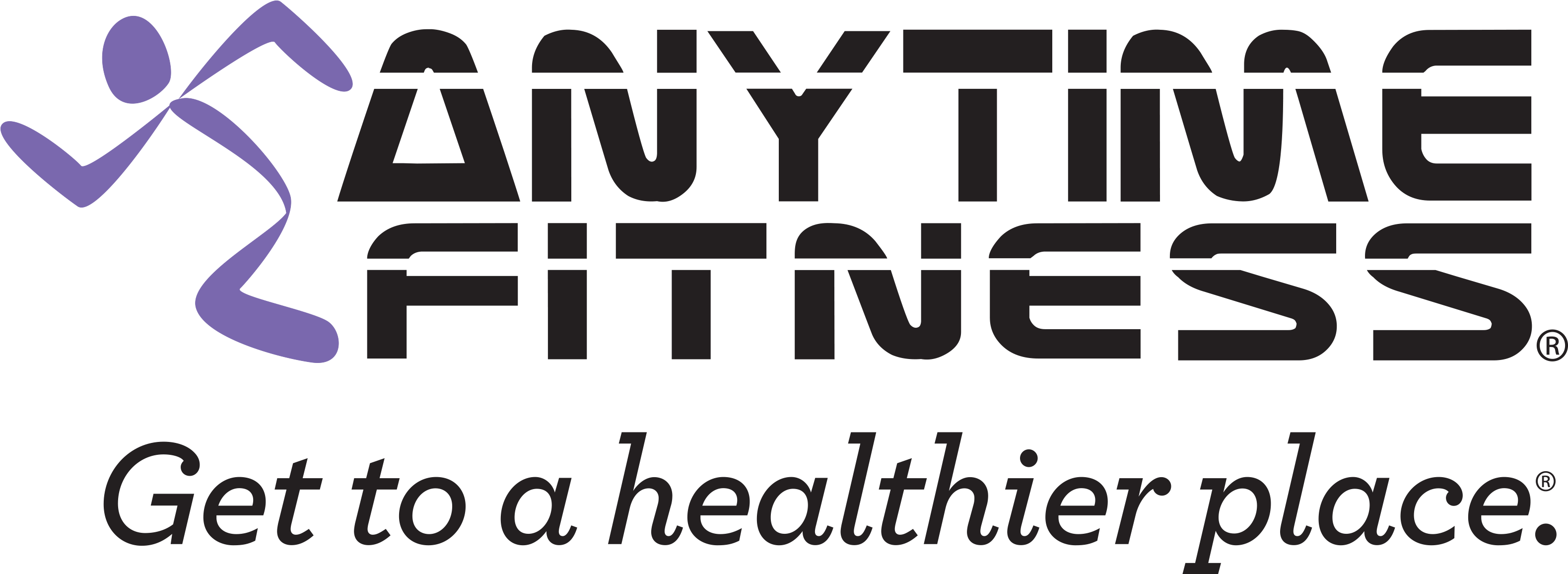 Download Anytime Fitness Get To A Healthier Place Logo - Anytime Fitness Get To A Healthier Place (3176x1201), Png Download