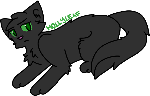 Hollyleaf - Black Cat (548x469), Png Download