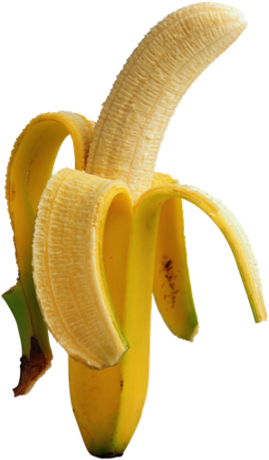 Peal Off Banana Head Png - Banana Transparent (305x513), Png Download
