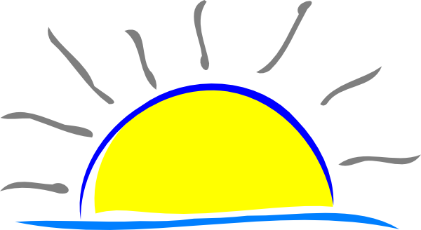 Jpg Royalty Free Ocean Panda Free Images Sunriseclipart - Half Sun Clip Art (600x328), Png Download
