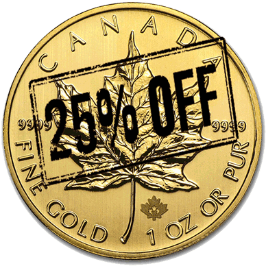 Buy Gold Buy Silver - Canadian Gold Maple Leaf (400x400), Png Download