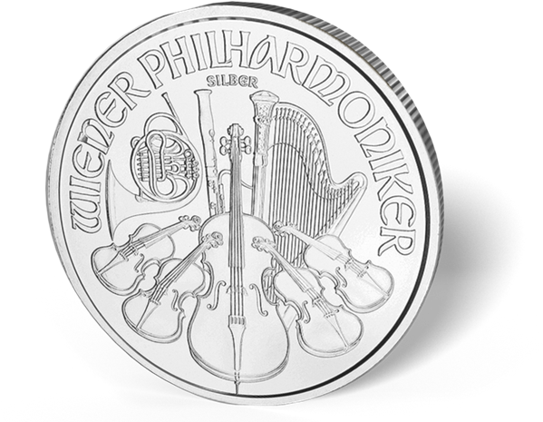 Picture Of 1 Oz Austrian Silver Philharmonic Coins - ウィーンプラチナコイン 1オンス 2016年 クリアケース入り オーストリア造幣局発行 (600x487), Png Download